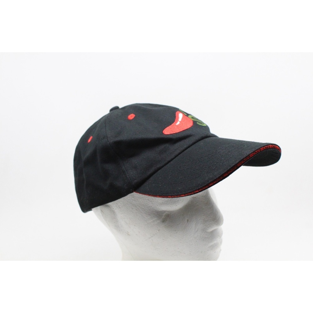 Chili's Employee Hat Black / Red / Green Hook and Loop adjustment Baseball cap